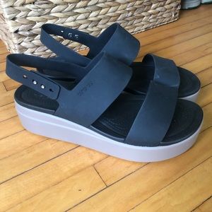Crocs Brooklyn Low Wedge Women’s Sandals - Never worn!